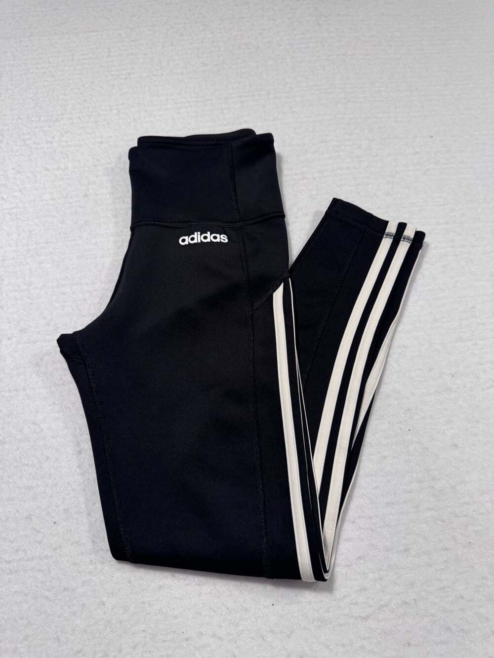 Adidas Climalite Black 3-Stripes Leggings Women’s Size S